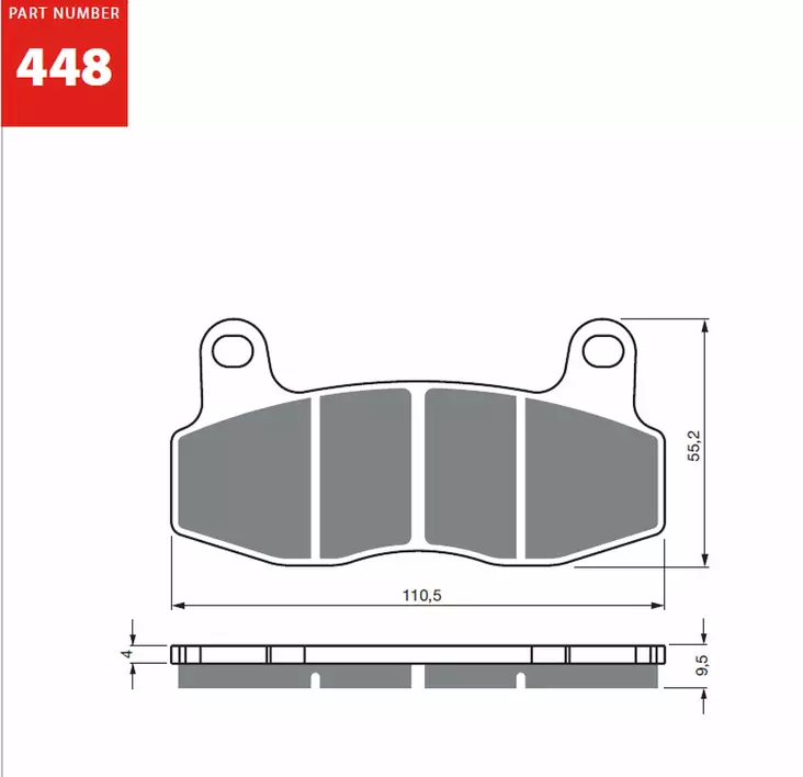 GOLDFREN Bromsbelägg 448 Ceramic Carbon AD - Bromsbelägg - D510773 - 1