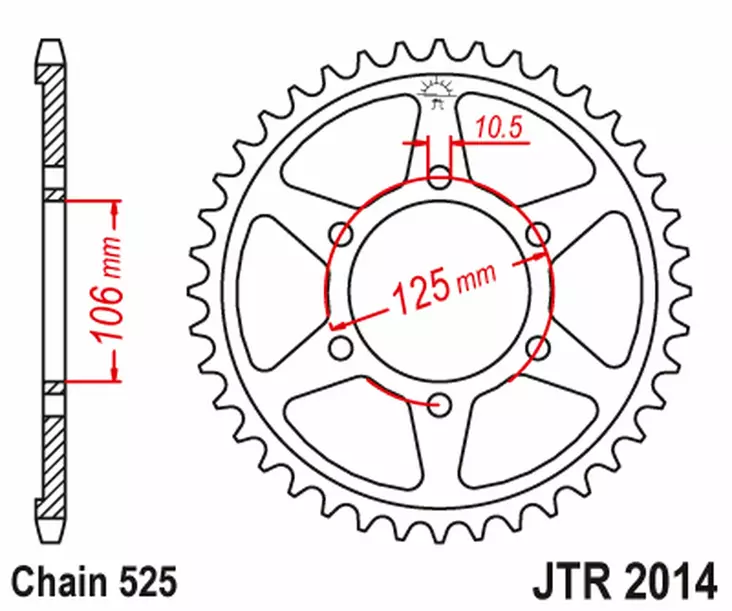 JT Bakdrev ZBK - Svart Zinc JTR2014.48ZBK - Bakdrev - D504493 - 1