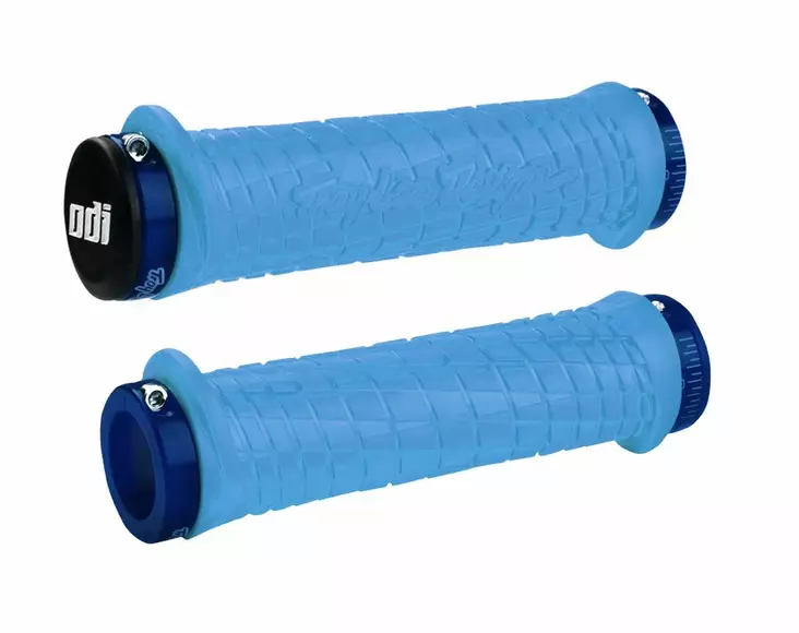 ODI LOCK-ON Grips Troy Lee Designs Signature Series Aqua W/Blue - Handtag - D490423 - 1