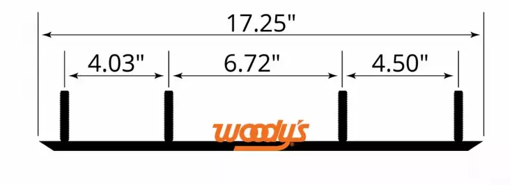 Woodys Trail Hardweld 6" 60° Styrstål C&A Pro - Styrstål - D428343 - 1