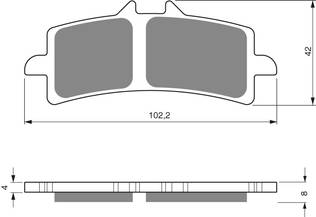 GOLDFREN Bromsbelägg 258 Ceramic Carbon S3 - Bromsbelägg - D26594 - 1