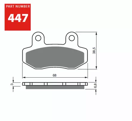 GOLDFREN Bromsbelägg 447 Ceramic Carbon S33 - Bromsbelägg - D510824 - 1
