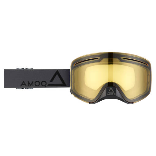 AMOQ Vision Vent+ Magnetic Skoterglasögon Dark Grey-Black - Yellow - Goggles - D427784 - 1