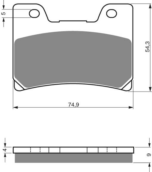 GOLDFREN Bromsbelägg 028 Ceramic carbon AD - Bromsbelägg - D26434 - 1