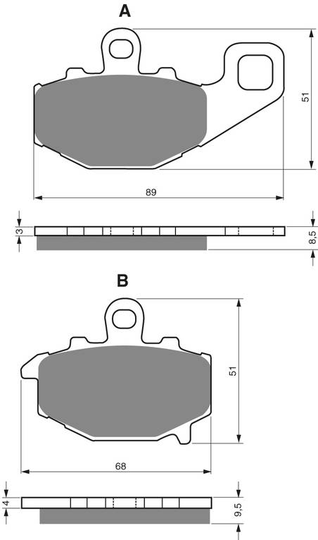 GOLDFREN Bromsbelägg 093 Ceramic Carbon S3 - Bromsbelägg - D26494 - 1