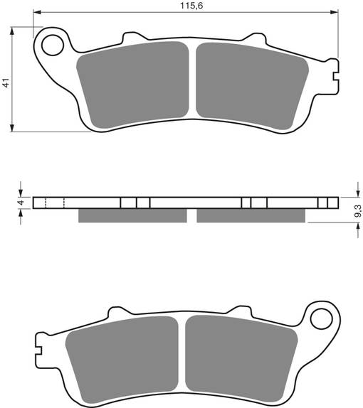 GOLDFREN Bromsbelägg 135 Ceramic carbon AD - Bromsbelägg - D26514 - 1