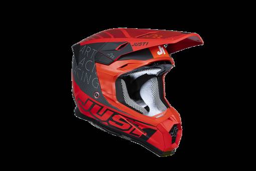 Just1 Hjälm J-22 F Dynamo Svart/Röd - Skoterhjälmar - D429124 - 1