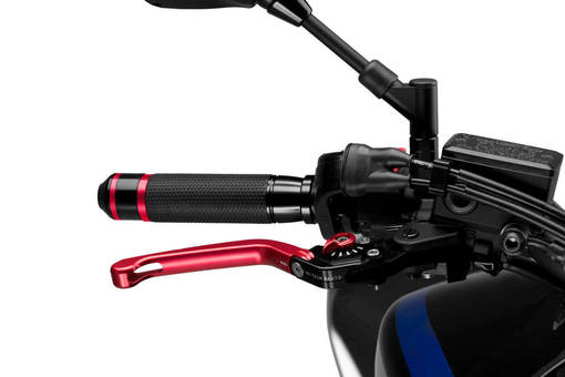 Puig Foldable Brake Lever C/Red Selector C/Red - Broms- & Kopplingshandtag - D341624 - 1