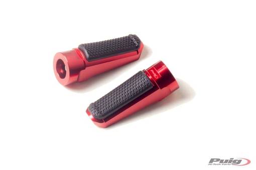 Puig Footpegs Racing+Rubber Rig/Left C/Red - Fotpinnar - D184394 - 1