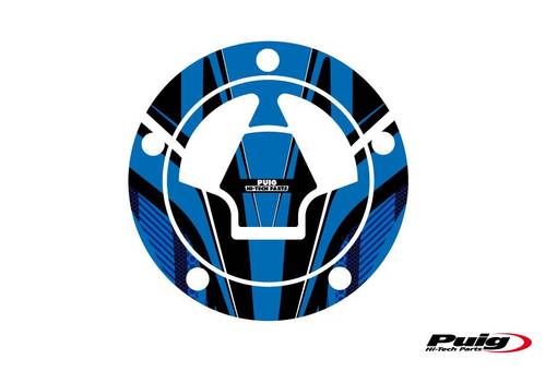 Puig Fuel Cap Cover Radical Kawasaki C/Blue - Dekaler - D183274 - 1