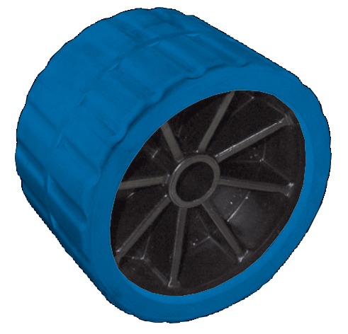 Side roller blue 75 mm Ø hole 15 mm - Trailertillbehör - D78254 - 1