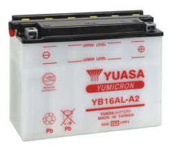 Yuasa Batteri, YB16AL-A2 (CP) Inkl syra (4) - Batteri & Laddning - D2604 - 1