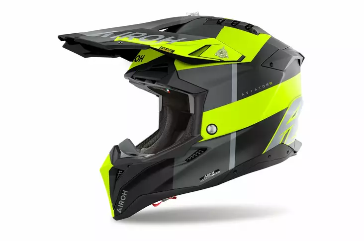 Airoh Hjälm Aviator 3 Monarch Gul Matt - Skoterhjälmar - D487064 - 1