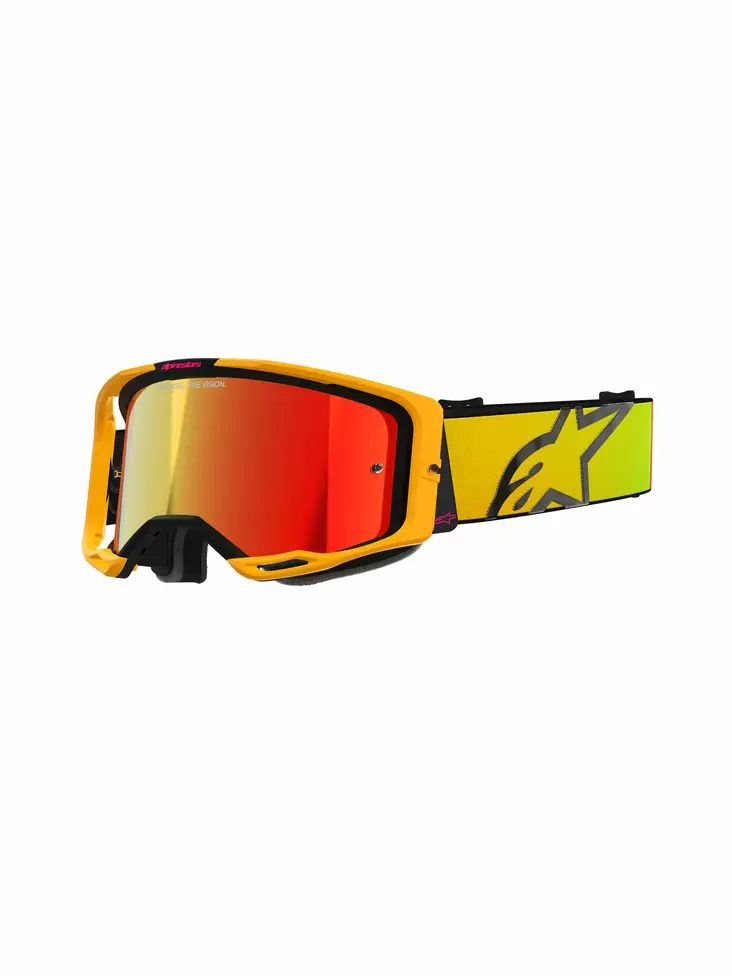 Alpinestars Goggle Vision 8 CORP Gul/Rosa Spegel/Röd - Goggles Onroad - D480714 - 1