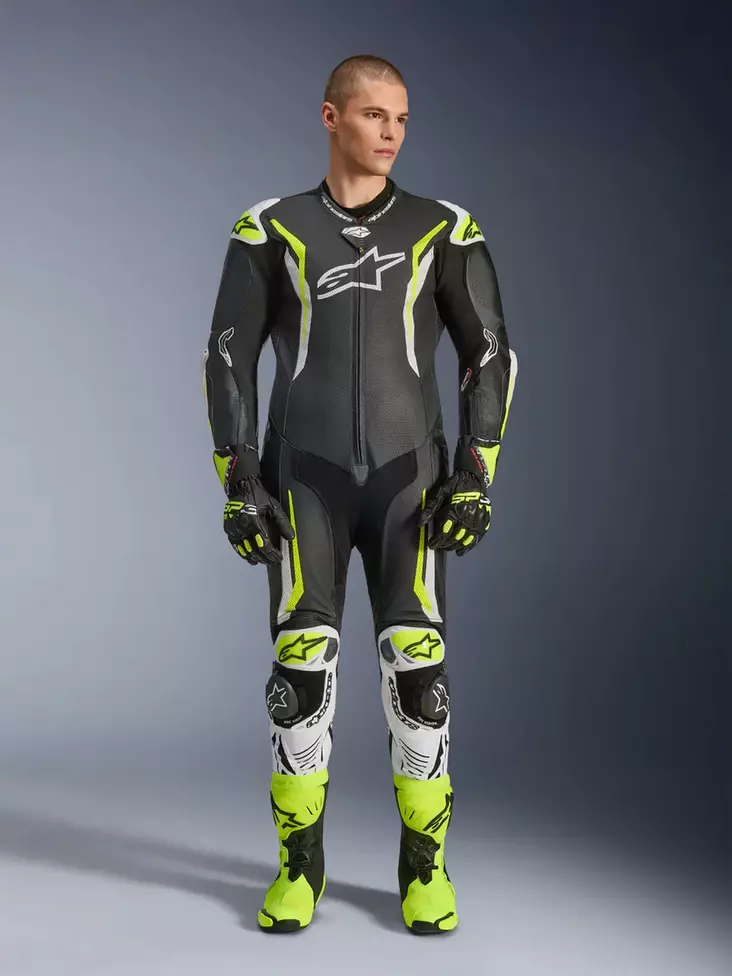 Alpinestars Skinnställ 1-pcs GP Tech v5 Svart/Vit/Fluo Gul - Skinnställ - D500664 - 1