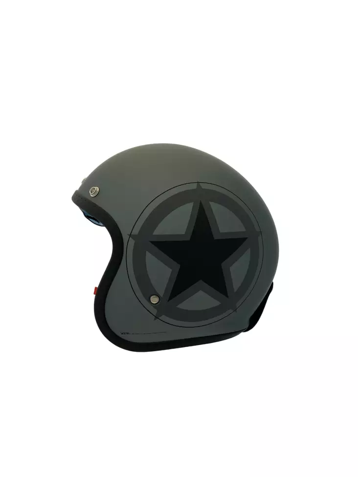 APEX Hjälm JI100 Star mattsvart/grå - Skoterhjälmar - D488434 - 1