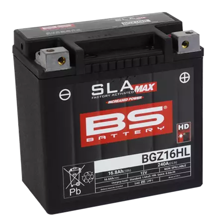 BS Battery BGZ16HL (FA) SLA MAX - Sealed & Activated - Batteri & Laddning - D529414 - 1
