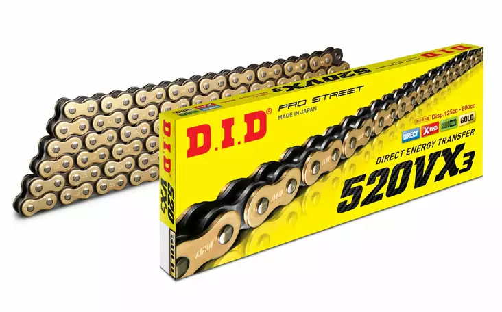 D.I.D 520VX3 G&B Chain+Connecting link (FJ) - Kedjor 520 - D529284 - 1