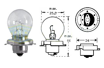 Glödlampa 12v 15w P26s - Glödlampor - D475624 - 1