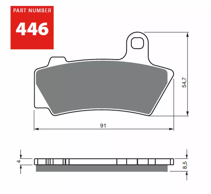 GOLDFREN Bromsbelägg 446 Ceramic Carbon AD - Bromsbelägg - D505954 - 1