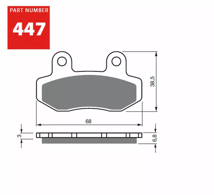GOLDFREN Bromsbelägg 447 Ceramic Carbon S33 - Bromsbelägg - D510824 - 1