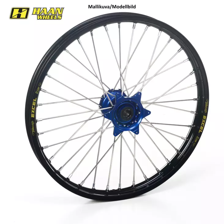 Haan wheel YZF 250/450 14-.. 21-1,60 BLUE HUB A60 RIM BK/BK - Kompletta hjul - D516814 - 1