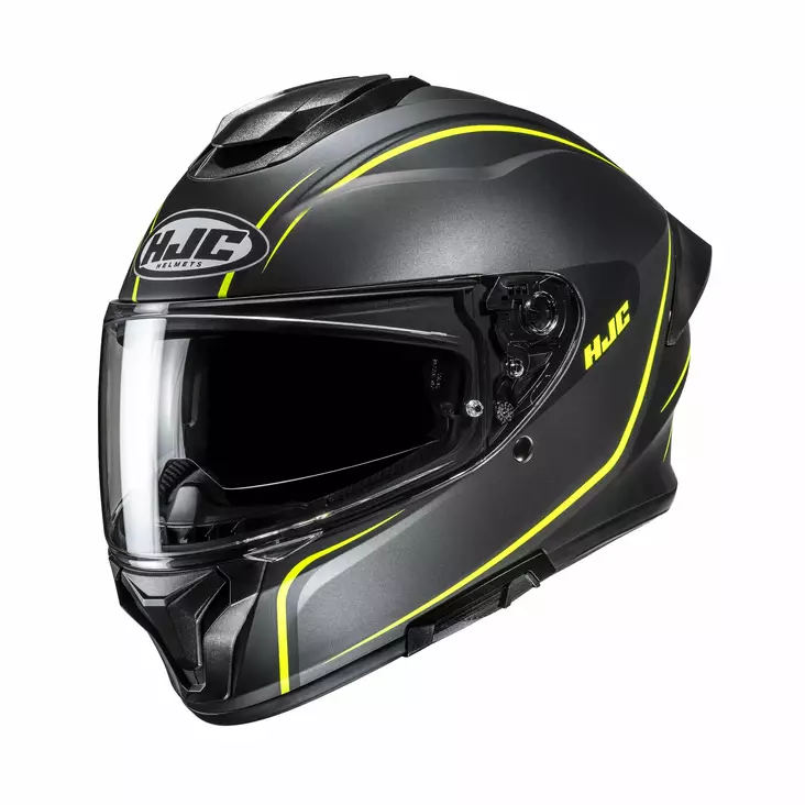 HJC Helmet C71 Quez Svart/Fluo Gul MC3HSF - Skoterhjälmar - D508724 - 1
