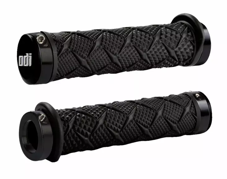 ODI ATV DUAL LOCK-ON GRIPS X-Treme Grip Black w/Black Clamps - Handtag - D490404 - 1