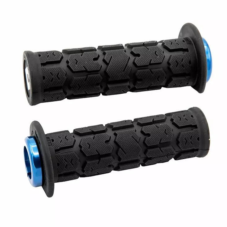 ODI (Single-Clamp) GRIPS ROGUE ATV/PWC - V2.1 L/O 125mm ¾ Flg Black w/Blue Clamp - Handtag - D490384 - 1