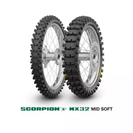 Pirelli New Scorpion MX32 Mid Soft 100/90-19 NHS 57M Re - Cross - D520844 - 1