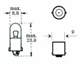 Glödlampa 12v 3w Ba 9s - Glödlampor - D475635 - 1