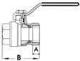 Kulventil 1/2" kromad mässing - Elkopplingar - D79375 - 2