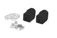 Puig Adjustable Footpeg Adaptor Rider Cfmoto 450 Nk - Fotpinnar - D483825 - 1
