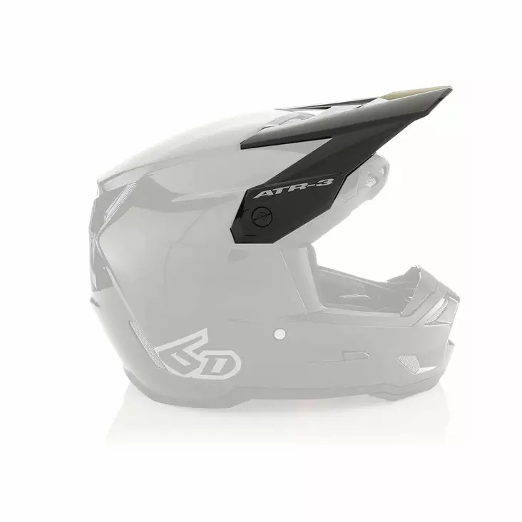 6D Helmet ATR-3 Visor Solid Gloss Black - Tillbehör & Reservdelar - D529935 - 1