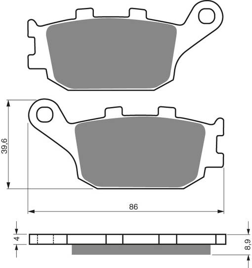GOLDFREN Bromsbelägg 021 Ceramic Carbon S3 Race / Gata - Bromsbelägg - D26425 - 1
