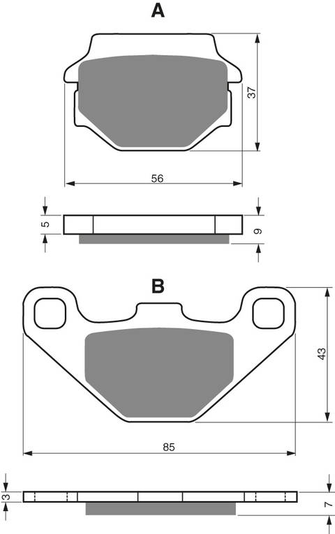 GOLDFREN Bromsbelägg 084 Ceramic Carbon K1 - Bromsbelägg - D19285 - 1