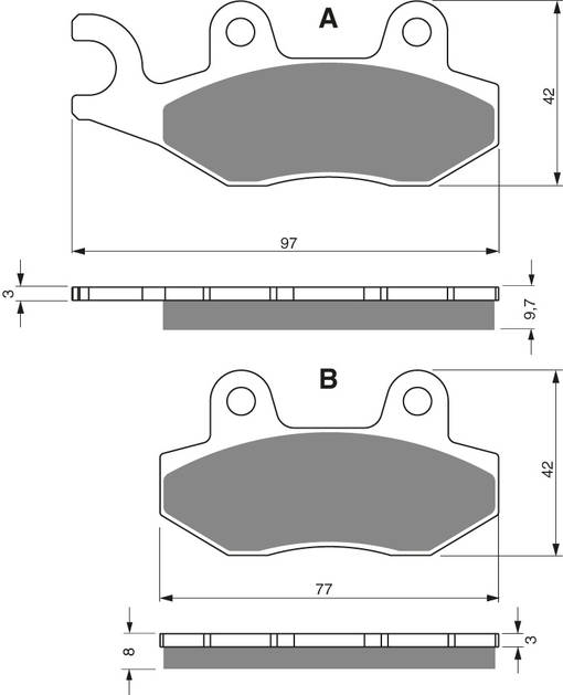 GOLDFREN Bromsbelägg 247 Ceramic Carbon S3 - Bromsbelägg - D26585 - 1