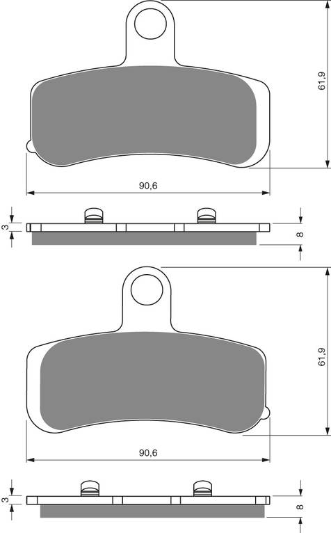 GOLDFREN Bromsbelägg 275 Ceramic Carbon S3 - Bromsbelägg - D26605 - 1