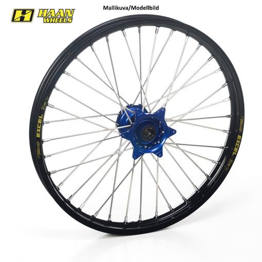 Haan wheel YZ 125/250 / YZF 250/ 450 93-10 21-1,60 BLACK RIM/BLUE HUB - Kompletta hjul - D33925 - 1