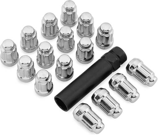 ITP Hjulmuttersats 12 x 1.25mm 60° konisk kromad inneh. hylsa 16 st - Muttrar & navkapslar - D139125 - 1