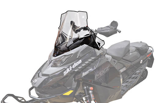 Powermadd Vindruta Ski-Doo Gen5 Medelhög 19", Klar/svart grafik - Vindrutor - D478615 - 1