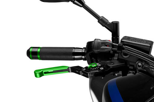 Puig Brake Lever 3.0. C/Black Exten. C/Green Selector - Broms- & Kopplingshandtag - D341945 - 1