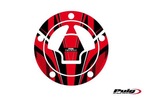 Puig Fuel Cap Cover Radical Kawasaki C/Red - Dekaler - D183275 - 1