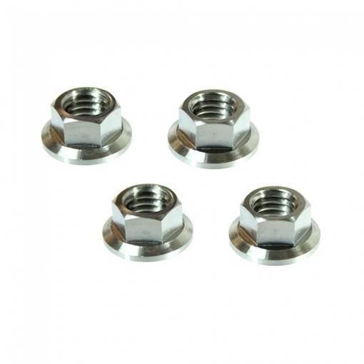 Scar 4 x Titanium HEX HEAD FLANGE NUT M8 - titanium Gr5-Ti - Bultar & Bultserier - D461065 - 1