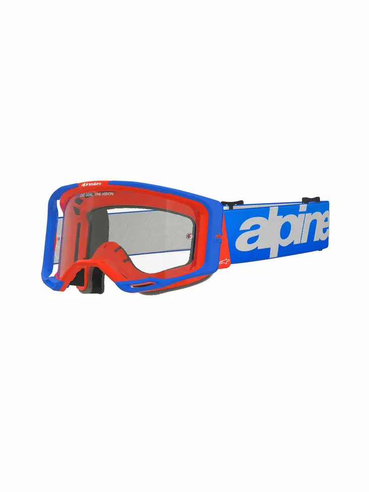 Alpinestars Goggle Vision 8 WORDMARK Blå/Orange/Klart - Goggles Onroad - D480705 - 1