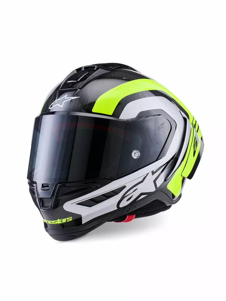 Alpinestars Hjälm Supertech S-R10 Arius Svart/Silver/ Fluo Gul - Skoterhjälmar - D507985 - 1