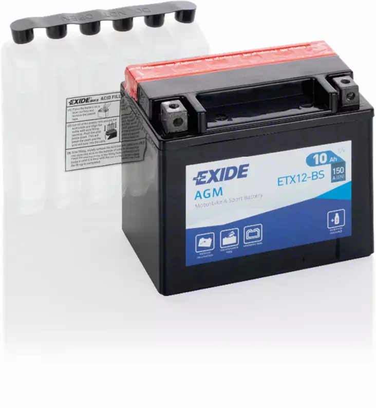 Exide batteri ETX12-BS - Batteri & Laddning - D528785 - 1