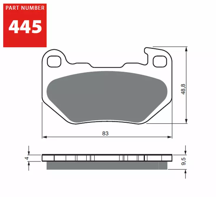 GOLDFREN Bromsbelägg 445 Ceramic Carbon S3 - Bromsbelägg - D510815 - 1