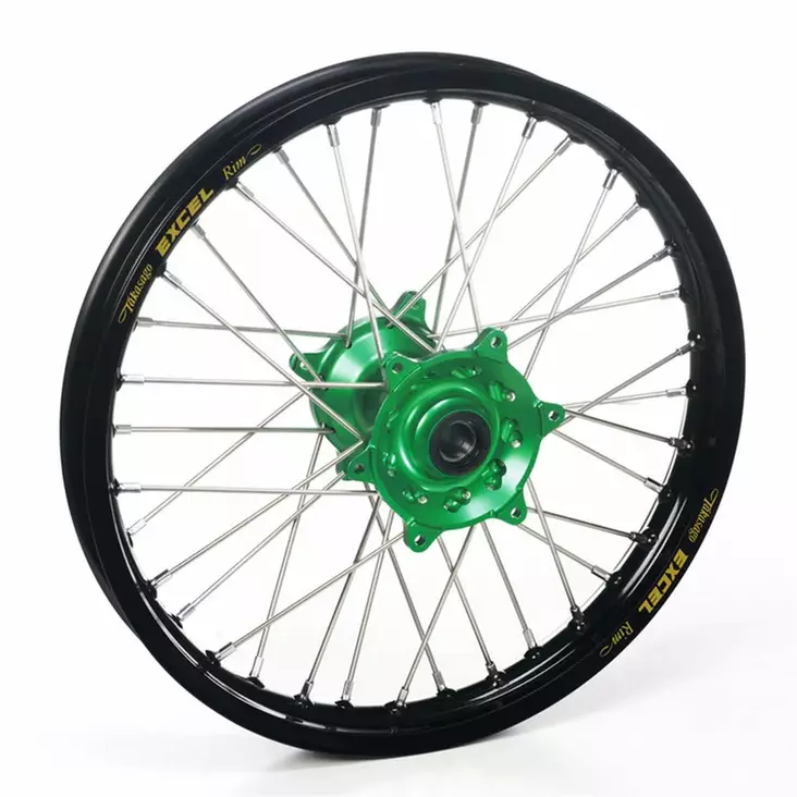 Haan Wheels Rear KX+F 03-.. 19-2,15 Black Rim - Green Hub - Kompletta hjul - D508995 - 1