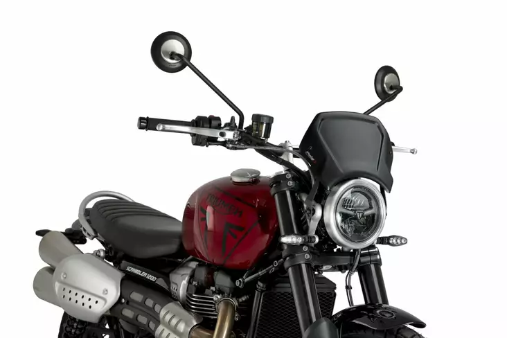 Puig Front Plate Aluminium Triumph Scrambler 1200X 24' - Vindskydd - D504215 - 1